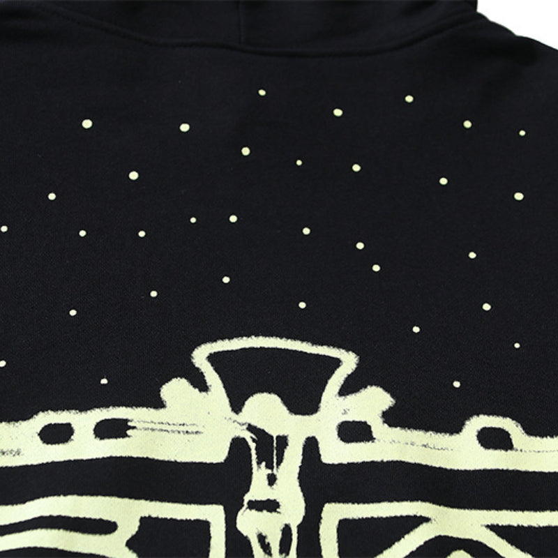 Hellstar Hoodie gradual change color retro hooded sweater