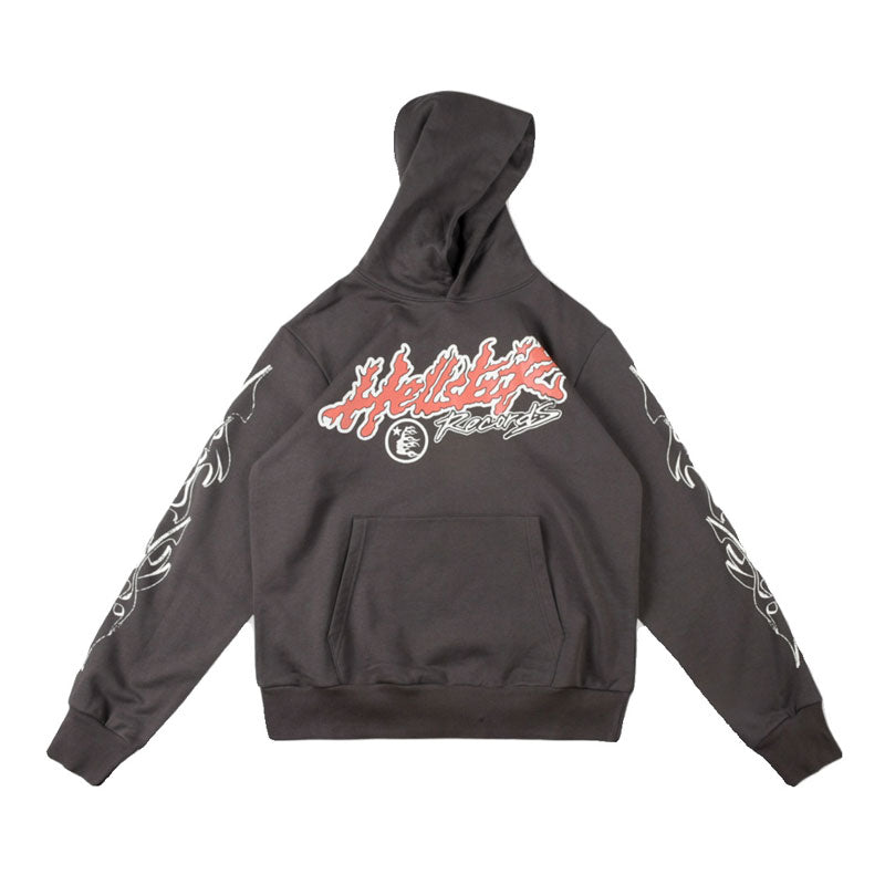 Hellstar Hoodie Retro Distressed Graffiti Loose Fleece-lined